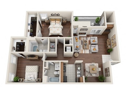 a 2400 sq ft floor plan with a bedroom and a living room